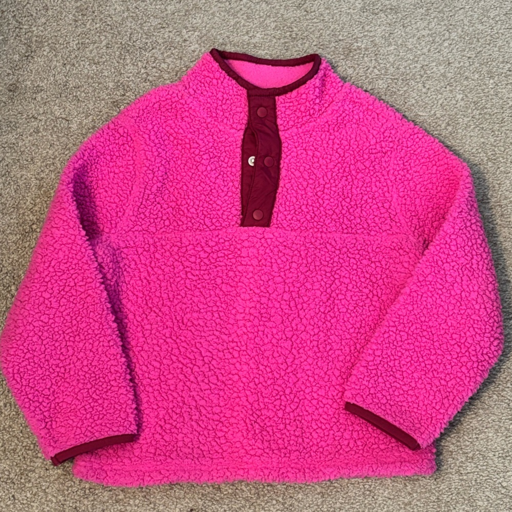 GAP Bright Pink Fleece Kids Sweater